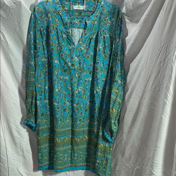 Natural Life Teal and Green Floral Dress size XL - Picture 8 of 12